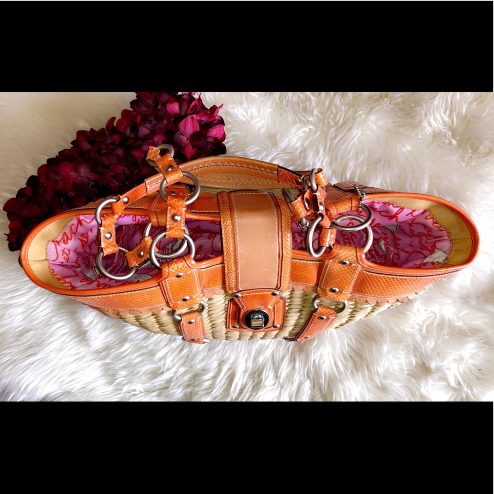 COACH Basket Python Leather Beach Bag - Picture 2 of 9